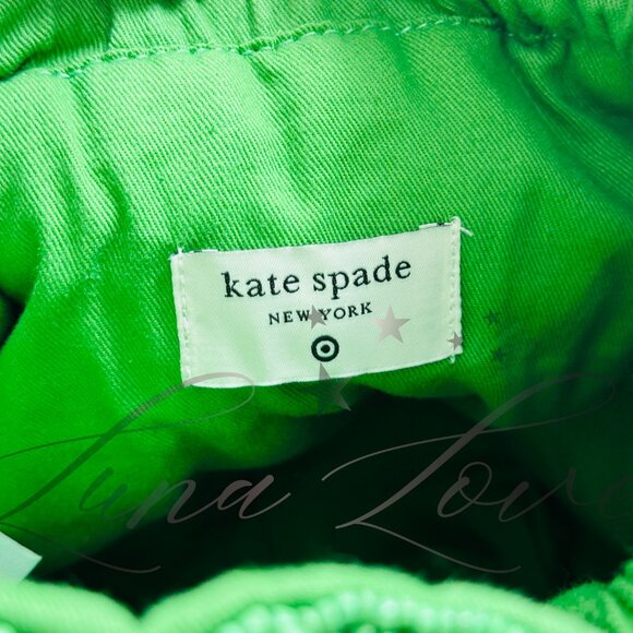 KATE SPADE New York x Target Beaded Classic Rose Drawstring Bucket In Green NWT - Picture 10 of 12